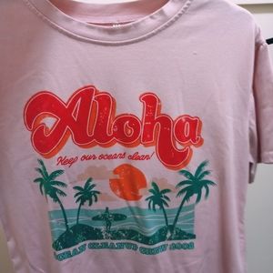 Pink aloha shirt